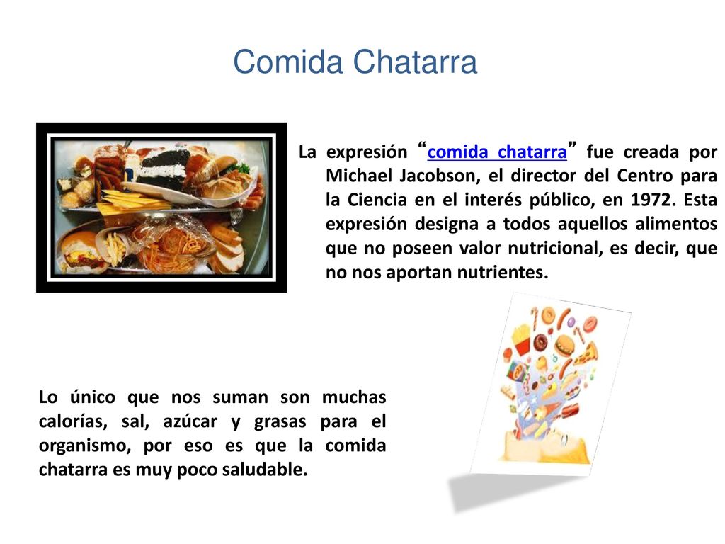 peligros de comer comida chatarra